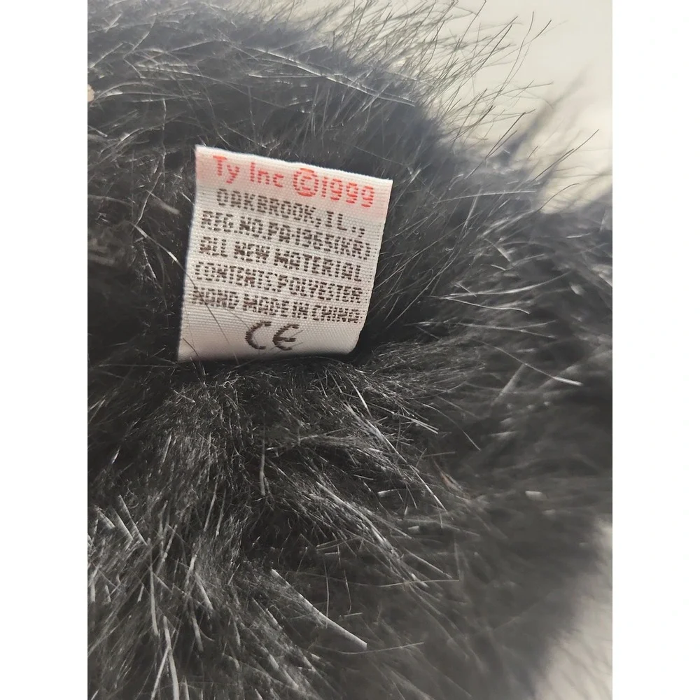 Vintage Ty Classic Shadow Black Cat Plush 1999 Tuxedo 12